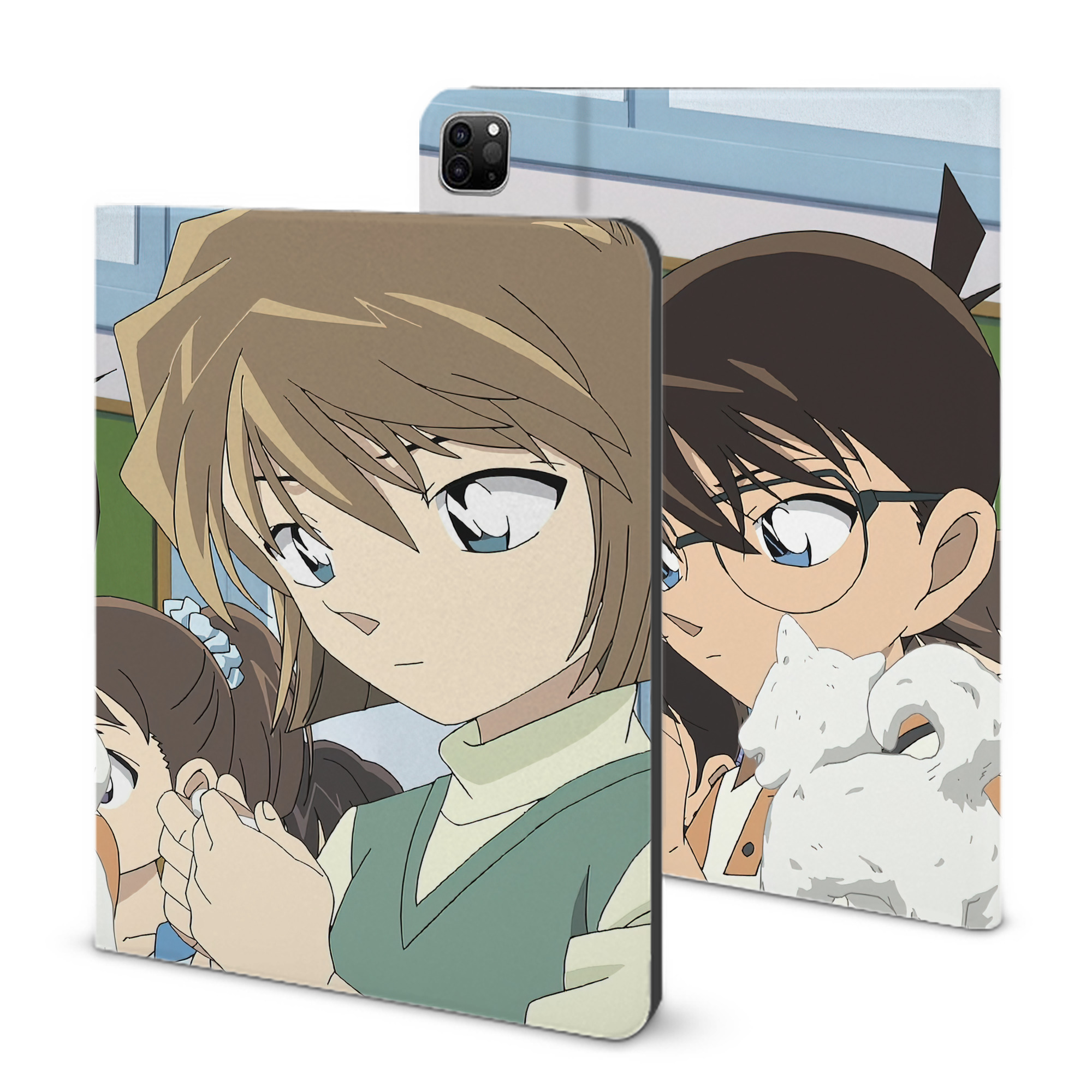 （画像用） 名探偵コナン Detective Conan IPad ケース ブック型 PUレザー TPU 耐衝撃 軽量 薄型 ペン収納なし 全面保護 IPad 各モデル対応